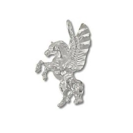 New Frescos Sterling Silver Pegasus Diamond Cut Charm Pendant