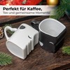 Miamio Coffee Cups Set of 2 (300 ml), Ceramic (Black)