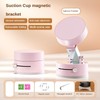 Multifunctional Strong Magnetic Vacuum Magnetic Mobile Phone Holder - Strong Magnet, Foldable, Portable, Multi-Scene Use - Color: Pink