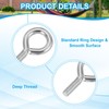 PATIKIL M3x16mm Eye Bolts, 10 Pcs Carbon Steel Threaded Eyebolt