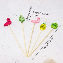 luckaide Pack of 100 Cocktail Sticks, Heart Cocktail Skewers, Cocktail Skewers, Wooden Skewers, Finger Food, Handmade Cocktail Picks for Birthday, Wedding, Valentine's Day, Christmas