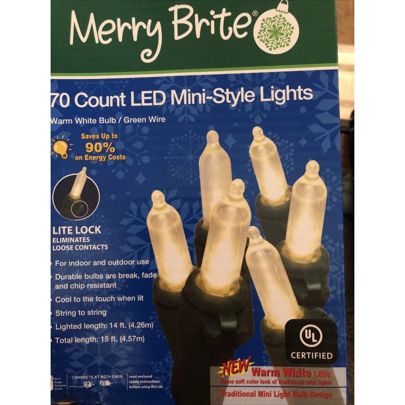 Merry Brite Lot of 2 Merry Brite 70 Ct Christmas
