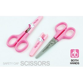 Cute Kitty Friends Figure Safety Scissors with Cover (Pink)