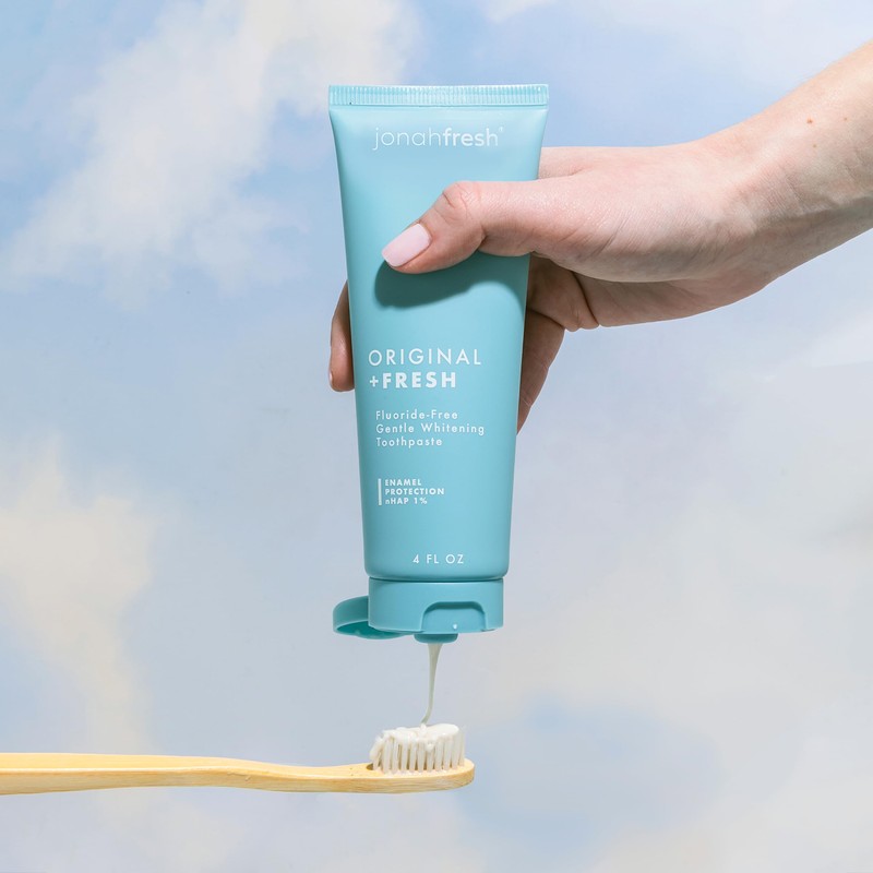 Jonah Fresh Fluoride-Free Nano Hydroxyapatite Toothpaste - Gentle Whitening, Re