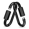 2Pack Black Heavy Duty Quick Links, 4Inch Threaded Quick Chain