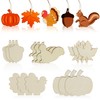 DBALL Pack of 50 Wooden Decoration Hangers Autumn Decoration Leaves