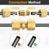 uxcell 5Pcs Brass Compression Tube Fitting, 6mm Tube OD Connector,