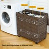 OIAHOMY Laundry Hamper with Lid, 135L Clothes Hamper with 3