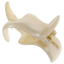 Camila Paris CP3535 French Hair Clip for Women, 2 Teeth Ponytail Holder, Beige, Girls Hair Claw Clips Jaw Fashion Durable Styling Hair Accessories for Women, Strong Hold No Slip Grip, Made in France