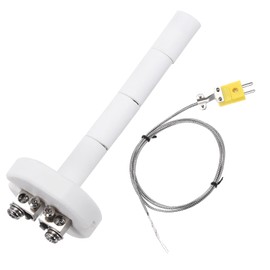sourcing map 4" K Type Ceramic Kiln Furnace Thermocouple Sensor Probe for Muffle Furnace Oven, with 3.3ft Thermocouple Wire, High Temperature 1100°C 3x100mm