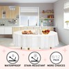 D&Z 6 Pack White 84" Round Plastic Tablecloth Table Cloth