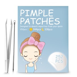 Acne Pimple Patches, Pack of 252 Invisible Hydrocolloid Anti Acne Patches, Effective Absorption for Prevention of Acne Brands and for Covering Acne, Suitable for All Skin Types