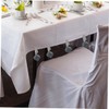 Mobestech 6Pcs Decorative Tablecloth Weights with Metal Clips Stone Table