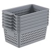 Knifefish Plastic Storage Baskets, 6 Packs