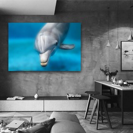 SIGNWIN Canvas Wall Art Lovely Dolphin Canvas Prints Home Artwork Decoration for Living Room,Bedroom - 12x18 inches