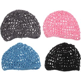 4 Gorros Para Dormir Mujer Redecilla Para El Cabello De Ganchillo Gorro De Malla Tejida Cubierta Para El Cabello Para Dormir Transpirable Ligero Para Moño Viajes Y Uso Nocturno