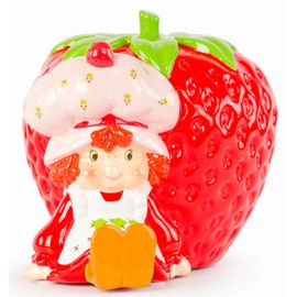 Jay Franco Strawberry Shortcake Ceramic Piggy Bank - Kids Room Decor & Coin Bank - Children's Learning Resource