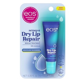 eos The Hero - Reparación de labios, tratamiento de labios extra secos, humedad 24 horas, tratamiento de labios durante la noche, extracto de fresa natural, 0.35 onzas líquidas