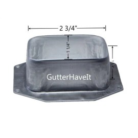 Gutter Have It Supply Package of 5 - 2” x 3” inch Aluminum Gutter Rectangular Drain Outlet