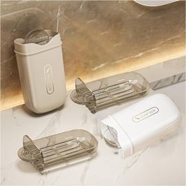 2Pcs Portable Travel Soap Container, Leakproof Plastic Bar Soap Holder for Camping, Bathroom, Gym, Hiking & Business Trips
