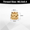 QUARKZMAN Pack of 100 M2.5 threaded inserts made of brass,
