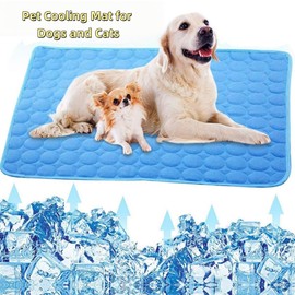 Ryfpdml Dog Cooling Mat, 55x70cm Soft Comfortable Cooling Mat for Dogs Cats Summer Cool Mat for Dogs Portable and Washable Pet cooling Pads for Cat Puppy for All (F)