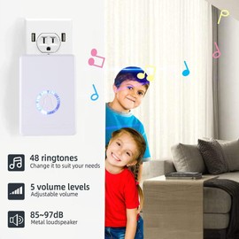Wireless Motion Sensor Door Chime,NineLeaf Entry Alert Chime,Ring Alarm Contact Sensor,IP66 Waterproof,600ft Long Range,48 Chimes 5 Volume Level,Anti-Theft,Easy Installation,for Office/Home/Store,5PK