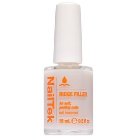 Nail Tek Fórmula Rellenadora De Estrías 2 – Rellenador De Estrías Transparente Para Uñas, Base Fortalecedora Para Uñas Suaves Y Quebradizas, 15 Ml