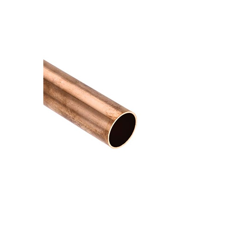 sourcing map Copper Round Tube, 22 mm OD 1 mm,