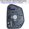 Civic Driver Side Mirror Glass Compatible with 2016-2021 Honda Civic,