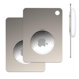 ONEONTA 2 Pack Card Case for Airtag Wallet | Airtag Holder - Air Tag Wallet Holder, 0.04inch Thickness, Ultra Slim Thin Card Case for Purse, Handbag, Backpack, Clutch (Silver/Silver)