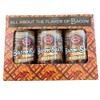 J&D's Bacon Salt, Hickory, 3-Pack Gift Box, Kosher, Vegetarian, Bacon