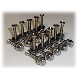 Boat Rail Mount Bolts • 20-Pack for 10 Fittings • Grade 18-8 Stainless Steel