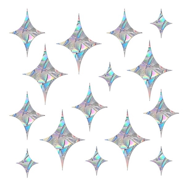 Pack of 39 Prism Window Stickers for Bird Strikes, Anti
