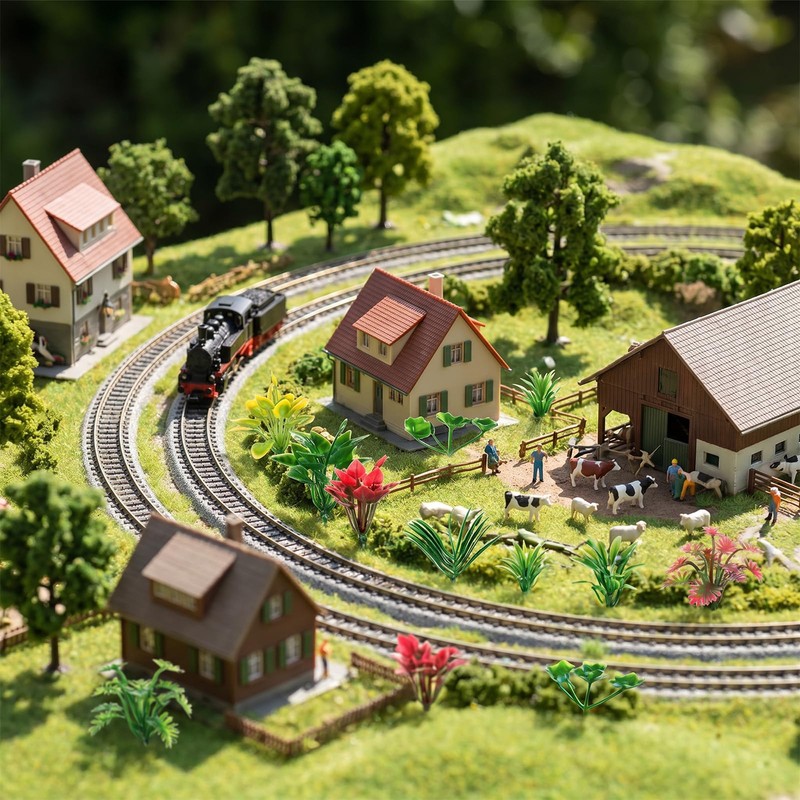 100 Pcs Mini Model Trees Miniature Plants Set