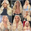 Blonde Human Hair Bundles with Closure 100% Unprocessed 613 Body