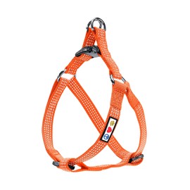 Pawtitas Reflective Dog Harness Adjustable Step in Reflective Dog Harness Medium Orange Harness Harnais Pour Chien Orange Chiot Facile À Enfiler Ajustable Et Réfléchissant Moyen