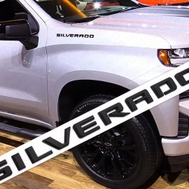 Unbranded For SILVERADO 1500 2019-2023 Fender Letter Emblems Badge Nameplate Matte Black