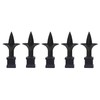 Black Plastic 5/8" Trident Spear Finial Fence Topper for Wrought