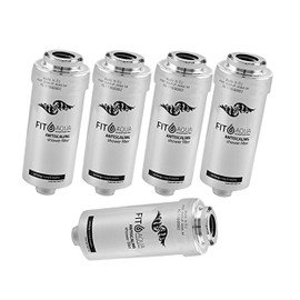5 x Fitaqua AWF SWR/ANM/M Anti-Limescale Shower Filter (Chrome Style) Chlorine and Limescale