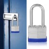 Smilcloud 2 Pack Padlocks with Keys, Long Shackle Padlocks Heavy