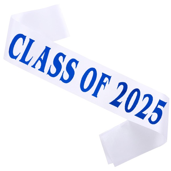 PANBINN Class of 2025 Sash, White Finally Graduated Sash with