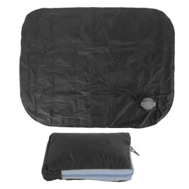 Outdoor Inflatable Cushion Lightweight Foldable Inflatable Sitting Pad Portable Soft Travel Cushion for Camping Hiking Climbing Black