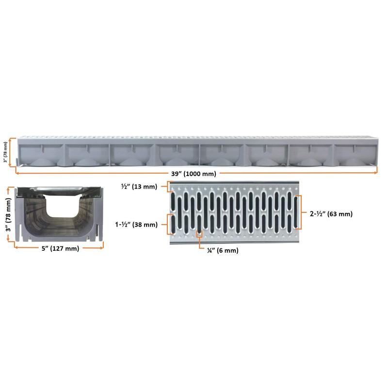 URA WATER - Model UA-100 - Drainage Trench Set -