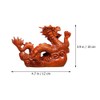 Baluue Creative Chinese Dragon Ornament Wooden Dragon Statue Decor for