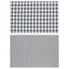 miwaki GC-BK ST-GRY L Placemat, Fabric Placemat, For Children, Boys,