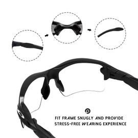 PapaViva Replacement Nose Pieces & Ear Socks Rubber Kits for Oakley Flak 2.0 OO9295/Flak 2.0 XL OO9188/Flak 2.0 Asian Fit