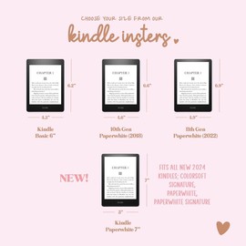 Christmas Village Kindle Insert Laminated Cardstock for Kindle Case, Holiday Holographic Kindle Paperwhite Insert - Size: Paperwhite 7”/Colorsoft