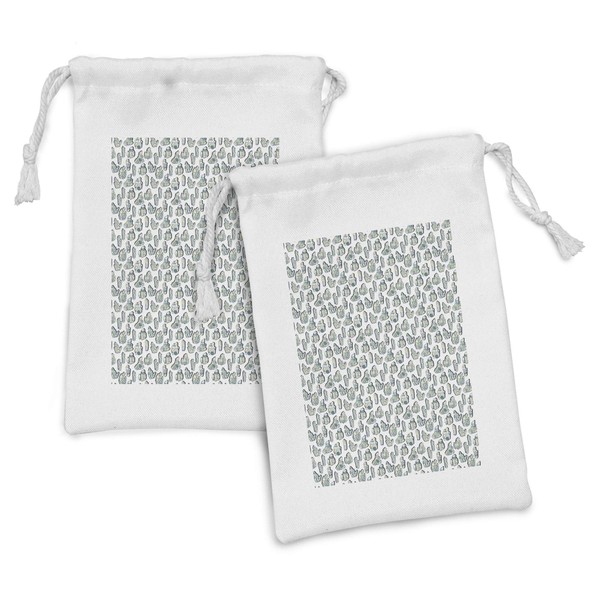 Lunarable Agate Fabric Pouch Set of 2, Minerals Stones and