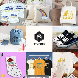 GTUFOTE - Rollos de vinilo HTV con purpurina de transferencia de calor para camisetas, diseño de regalos, vinilo para planchar, para todas las máquinas de corte, fácil de malezar, la mejor opción para